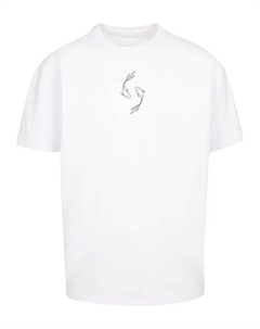 Футболка " Мужская весенняя футболка большого размера Yin & Jang Fish Heavy ", белый Merchcode