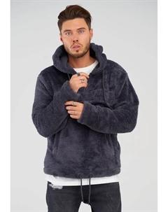 Флисовая рубашка "КАРМАН", из мягкого флиса тедди, серый Behype