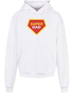Толстовка с капюшоном " Men's Fathers Day - Super Dad Ultra Heavy Hoody", белый Merchcode