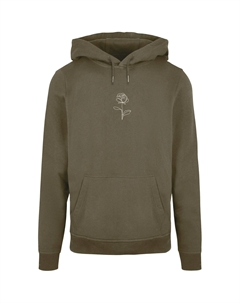 Толстовка с капюшоном " Men's Rose Basic Hoody", оливковый Merchcode