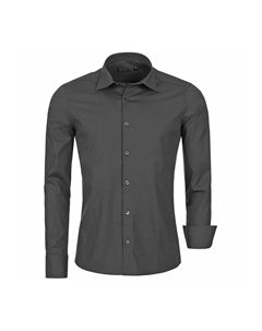 Рубашка с длинными рукавами "Чула Виста", приталенного кроя, антрацит Redbridge