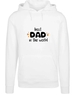 Толстовка с капюшоном " Men's Fathers Day - Best Dad In The World Hoody", белый Merchcode