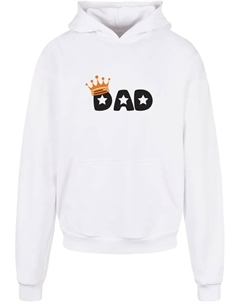 Толстовка с капюшоном " Men's Fathers Day - King Dad Ultra Heavy Hoody", белый Merchcode