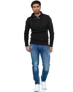 Вязаный свитер "Салинас" с высоким воротником, черный Redbridge