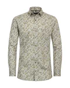Деловая рубашка "Деловая рубашка принт ", оливковый Casa moda