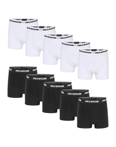 Боксерские шорты "Bangor" (10 шт.), с модным поясом с логотипом, черно-белый Redbridge