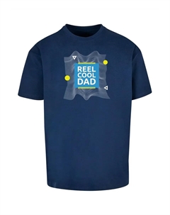 Футболка " Men's Fathers Day - Футболка Reel Cool Dad Heavy Oversize", синий Merchcode
