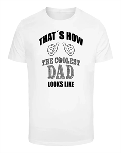 Футболка "Мужская футболка Coolest Dad с круглым вырезом", белый Merchcode