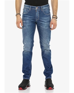 Удобные практичные джинсы с пятью карманами, синий Cipo&baxx