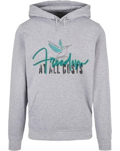 Толстовка с капюшоном " Men's Freedom At All Costs Basic Hoody", серый Merchcode