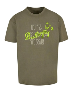 Футболка "Мужская футболка большого размера "Its Spring Time", оливковый Merchcode
