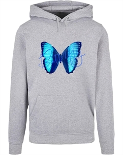 Толстовка с капюшоном " Men's Butterfly Blue Basic Hoody", серый Merchcode