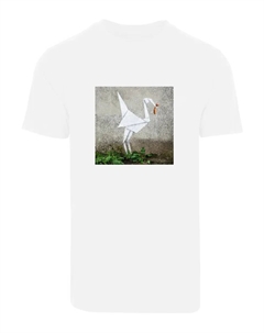 Футболка "Мужская футболка с птицей-оригами", белый Merchcode
