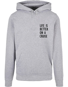 Толстовка с капюшоном " Men's Life Is Better Basic Hoody", серый Merchcode