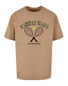 Футболка "Мужская футболка большого размера для тенниса, вымытая кислотой", бежевый Merchcode