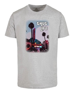 Футболка "Мужская футболка Grand Thug Life с круглым вырезом", серый Merchcode