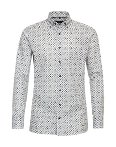 Деловая рубашка "Деловая рубашка принт ", синий Casa moda