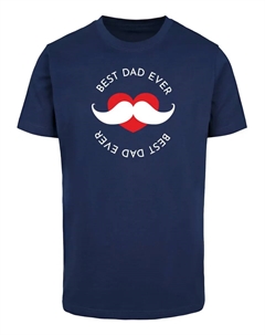 Футболка " Men's Fathers Day - Футболка Best Dad с круглым вырезом", синий Merchcode