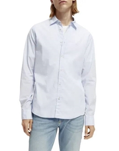 Рубашка с длинными рукавами, натуральный хлопок, голубой Scotch&soda