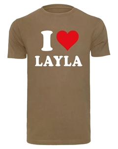 Футболка "Мужская футболка I Love Layla X", оливковый Merchcode