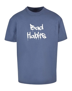 Футболка "Мужская футболка Bad Habits Heavy Oversize", синий Merchcode