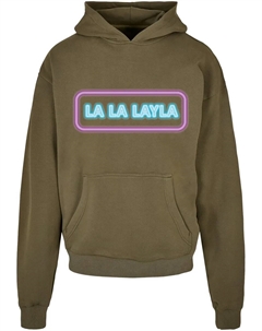Толстовка с капюшоном " Men's LA LA LAYLA Ultra Heavy Hoody", оливковый Merchcode