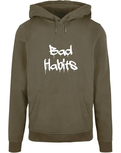 Толстовка с капюшоном " Men's Bad Habits Basic Hoody", оливковый Merchcode