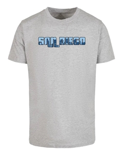 Футболка "Мужская футболка Grand San Diego Skyline с круглым вырезом", серый Merchcode