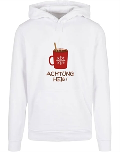 Толстовка с капюшоном "Мужская базовая толстовка "внимание", белый Merchcode