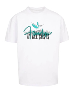 Футболка "Тяжелая футболка оверсайз " Men Freedom At All Costs", белый Merchcode