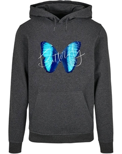 Толстовка с капюшоном " Men's Butterfly Blue Basic Hoody", цвет Charcoal Merchcode