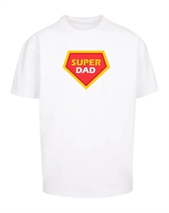 Футболка " Men's Fathers Day — Футболка Super Dad Heavy Oversize", белый Merchcode