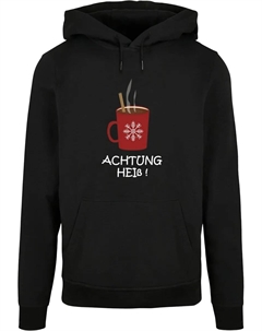 Толстовка с капюшоном "Мужская базовая толстовка "внимание", черный Merchcode