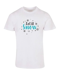 Футболка " Мужская футболка Let it Snow с круглым вырезом ", белый Merchcode