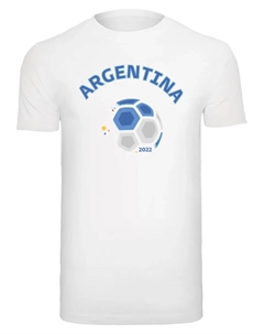 Футболка " Мужская футбольная футболка Аргентины с круглым вырезом", белый Merchcode