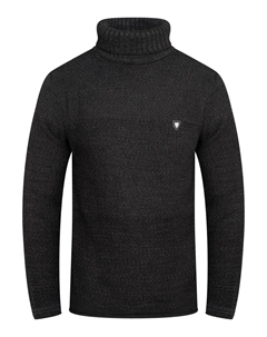 Свитер-водолазка "MKBloro" в модном дизайне колор-блоков, серый Behype