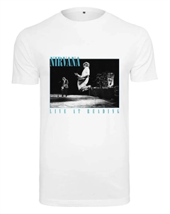 Рубашка с короткими рукавами " Men's Nirvana Live in Reading Tee", белый Merchcode