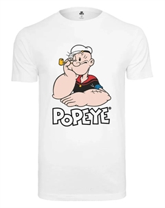 Футболка "Мужская футболка Popeye Logo And Pose Tee", белый Merchcode