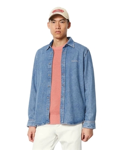 Джинсовая рубашка "с воротником на пуговицах", синий Marc o'polo