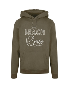 Толстовка с капюшоном " Men's Beach Please Basic Hoody", оливковый Merchcode