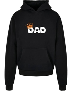 Толстовка с капюшоном " Men's Fathers Day - King Dad Ultra Heavy Hoody", черный Merchcode
