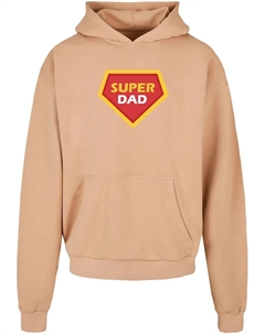 Толстовка с капюшоном " Men's Fathers Day - Super Dad Ultra Heavy Hoody", бежевый Merchcode