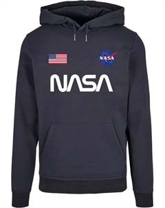 Толстовка с капюшоном " Men's NASA - Badges Basic Hoody", цвет морской волны Merchcode
