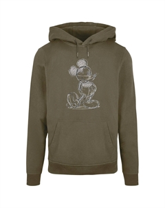 Толстовка с капюшоном " Men's Mickey Mouse - Sketch Kick Hoody", оливковый Absolute cult