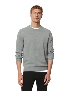 Свитер с круглым вырезом, структура пике, серый Marc o'polo