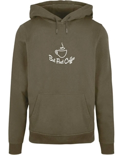 Толстовка с капюшоном " Men's But First Coffee Basic Hoody", оливковый Merchcode