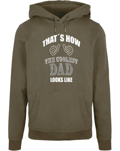 Толстовка с капюшоном " Men's Coolest Dad Basic Hoody", оливковый Merchcode