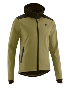 Велосипедный трикотаж "Travo", мужская толстовка из софтшелла, ветровка, ветронепроницаемая и дышащая, зеленый Gonso