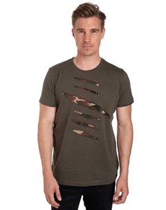 Футболка в модном дизайне 2-в-1, хаки Rusty neal