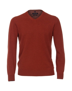 Вязаный свитер " пуловер uni", оранжевый Casa moda